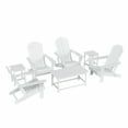 thumbnail image 4 of WestinTrends 7 Piece Hdpe Plastic Outdoor Patio Bar Set, White, 4 of 12