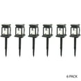 thumbnail image 3 of Alpine Corporation 19" Outdoor Solar Powered Hanging or Stake Lanterns, Black (Set of 6), 3 of 15