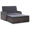 thumbnail image 1 of vidaXL 2 Piece Garden Lounge Set with Cushions Poly Rattan Grey, 1 of 5
