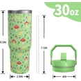 thumbnail image 2 of Frog Gifts 30 Oz Tumbler with Top Handle and Flip Straw, Cute Red Mushroom Stainless Steel Insulated Water Bottle Cup, Green Frog Lover Birthday Gifts for Women Girls, 2 of 6