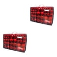 thumbnail image 3 of Kearding 100 Uds adornos de bolas de Navidad decoración de árbol compromiso festivo Rojo 100 piezas 2piezas, 3 of 4
