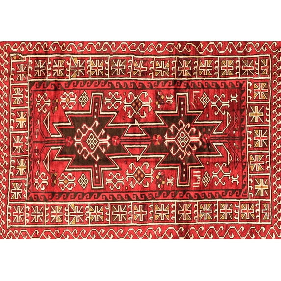 Ahgly Company Indoor Rectangle Persian Orange Traditional Area Rugs, 3' x 5'
