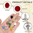 thumbnail image 3 of 30Pack Push Pins, 11mmx10mm Round Flat Head Decorative Thumb Tacks, Red, 3 of 7