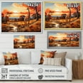 thumbnail image 4 of Designart "African Girafes Savanna horizon I" Animals Floater Framed Wall Art Print, 4 of 7