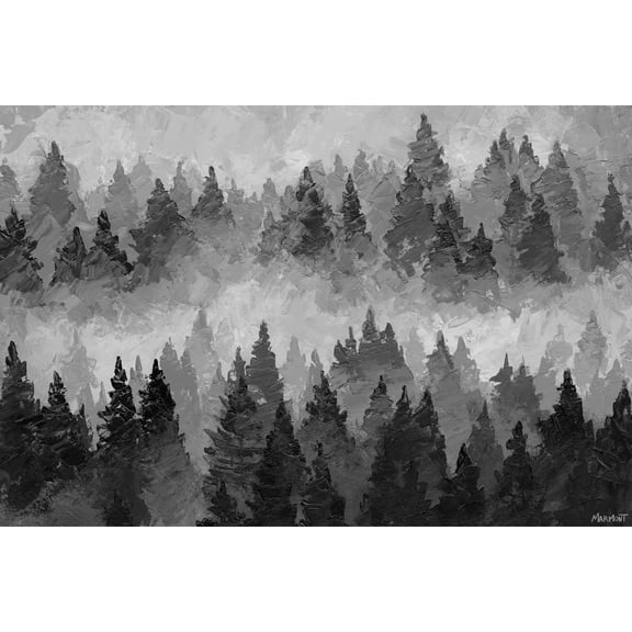 Marmont Hill Pine Forests Painting Print on Wrapped Canvas