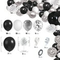 thumbnail image 5 of YANSION Black Silver White Confetti Balloons Arch Kit, 12in Latex Balloons Garland Arches Kit for Birthday, Wedding, Anniversary, Celebrations Party Decoration, 5 of 11