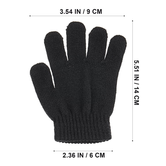 WHAMVOX Boys Winter Gloves Kids Finger for Girls Toddler Work Black
