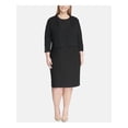 thumbnail image 1 of Tommy Hilfiger Womens Black Button-Detail Long Sleeve Open Cardigan Sweater Plus 3X, 1 of 1