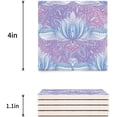 thumbnail image 2 of FMSHPON Mandala Lotus Set of 8 Coaster for Drinks, Absorbent Ceramic Stone Coasters Cup Mat with Cork Base for Home Kitchen Room Coffee Table Bar Decor, 2 of 3