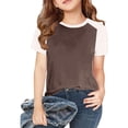 thumbnail image 4 of XIMIN Toddler Baby Raglan Shirt Baseball Tee Cotton T-Shirt for Girls Boys Short or Long Sleeve Solid Color Top, 4 of 9