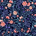 thumbnail image 3 of Pink Flowers with Dark Purple Leaves Wallpaper Pre-Pasted - 25"W x 125"H, 3 of 3
