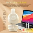 thumbnail image 3 of Wireless FM Radio Headphones with Bluetooth, Built-in Microphone, LED Display, Rechargeable & Portable Headphones, Soft Ear Muffs, FM Headset Radio Receiver for Meeting, Works, Hiking, Jogging, 3 of 12