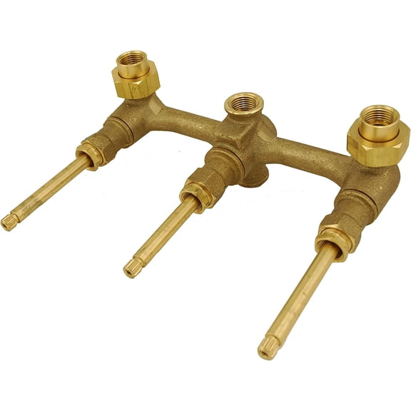 3-Handle Tub & Shower Rough-In Valve,Compatible/Replacement for Price Pfister Type 910-374, 910-385 Made By Plumb USA