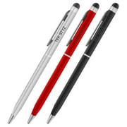 PRO Stylus Pen Compatible with Apple iPhone 12/12 PRO/12 PRO Max/12 Mini with Ink, High Accuracy, Extra Sensitive, Compact Form for Touch Screens [3 Pack-Black-Red-Silver]