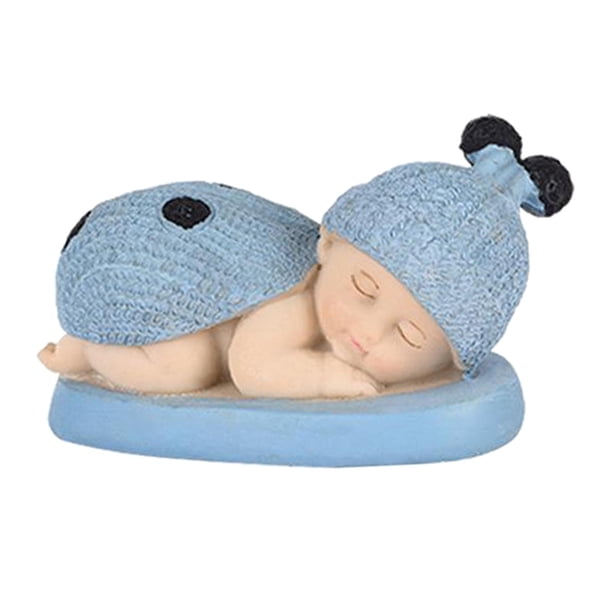 Estatuil de bebé durmiendo Decoración escultura de bebé lindo estatua adornos para niñas regalos - Bebé niño Sunnimix figuritas de estantería