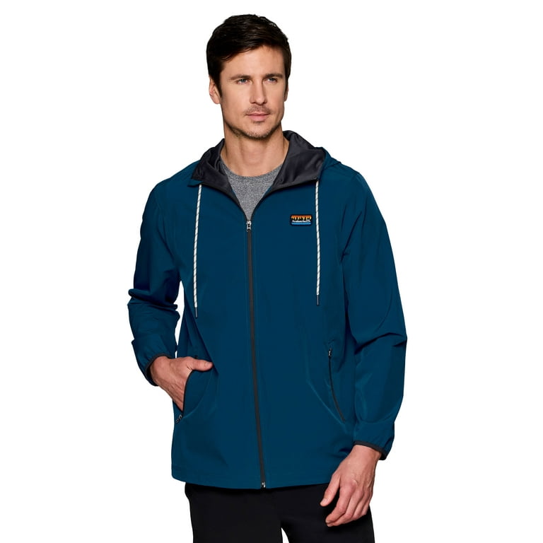 Avalanche Men s Full Zip Rain Jacket Windbreaker Hoodie Size Medium Blue