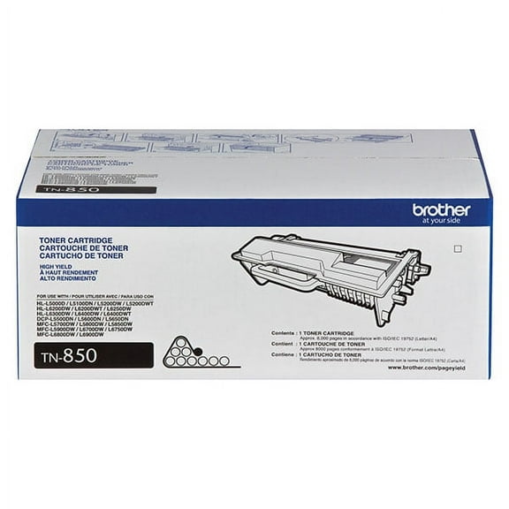 Brother MFC-L5900DW High Yield Original Black Toner 8,000 yield (OEM TN850)