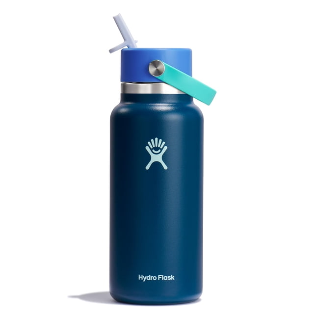 Botella de agua Hydro Flask Wide Flex Straw Cap 946ml Winter Night