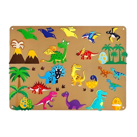 BEUNITONE Lot de 40 planches en feutre de dinosaure pour raconter des histoires d'animaux - Planche colorée interactive d'apprentissage précoce - Kit de jeu pour salle de classe, cadeau de Noël ou BEUNITONE Lot de 40 planches en feutre de dinosaure pour raconter des histoires d'animaux - Planche colorée interactive d'apprentissage précoce - Kit de jeu pour salle de classe, cadeau de Noël ou