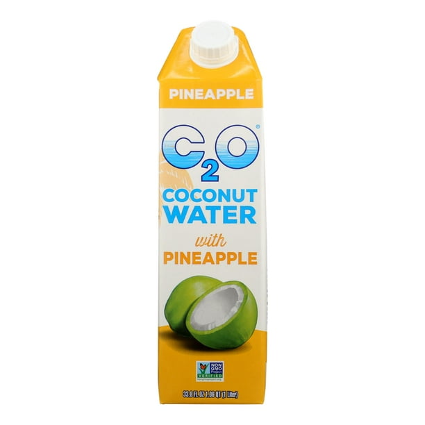 C2o Pure Coconut Water Pineapple Case Of 12 33.8 Fl Oz.