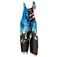 thumbnail image 2 of Babysbule Jumpsuit for Women Summer Independence Day Print Sleeveless Cold Shoulder Suspender Cami Pants Jumpsuit, 2 of 5