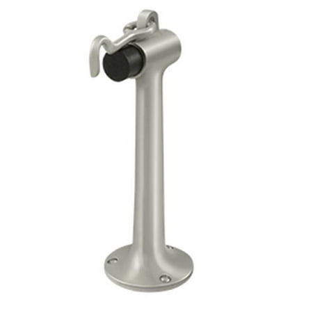 DSF830U15 Floor Mount; 8" Bumper with Hook & Eye; Heavy Duty; Satin Nickel Finish