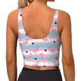 thumbnail image 3 of Lsque Flamingo1 Printed Women'S Sports Bra, Compression, Moisture Wicking, High-Impact Sports Bra For Women,Supportive sports bra-Medium, 3 of 9