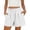 White, variant on Axiiglly Cotton Shorts for Women Elastic Waist Breathable Workout Shorts Solid Color Lightweight Outdoor Casual Shorts for Holidays S-3XL