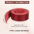 thumbnail image 2 of Uxcell Leather Strap Blanks, 20mm(0.8") Wide x 16" Full Grain Natural Cowhide Vegetable Tanned Leather Strips 1.8-2mm Thick for DIY Belt Tooling Crafting Stamping Projects, Burgundy, 2 of 6
