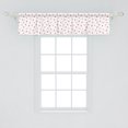 thumbnail image 2 of Ambesonne Hearts Valance Pack of 2, Continuous Repeating Pattern, 54"X12", Vermilion Pale Pink, 2 of 3