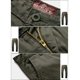 thumbnail image 5 of Pantalones a juego: delgado, cónico, plano, parte delantera, verde militar claro 30, 5 of 6