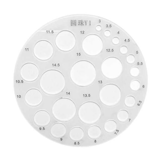 Rongfmy Circle Drawing Ruler Acrylic Round Hole Ruler for Building Formwork Painting 3 to 15 mm