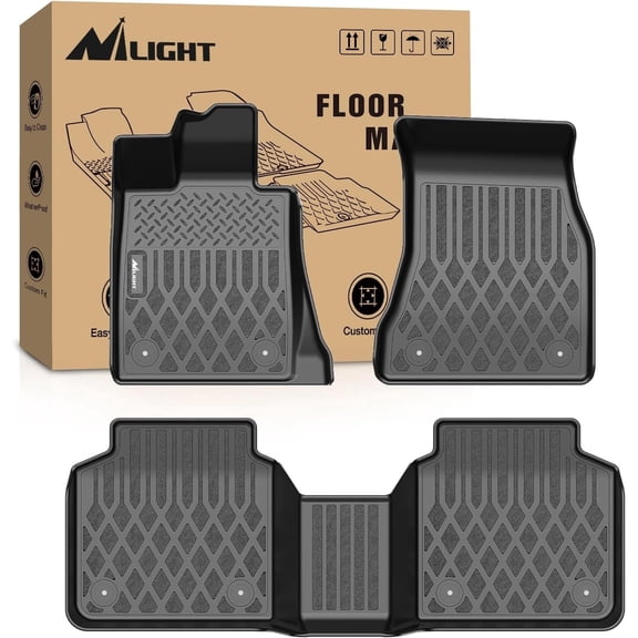 Nilight TPE Floor Mats for BMW 740i 750i M 760i xDrive (G12) 2016 2017 2018 2019 2020 2021 2022 2023 All Weather Custom Fit Heavy Duty Floor Liners
