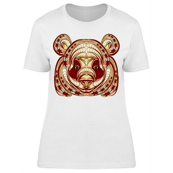 Ethnic Panda Face T-Shirt Women -Image by Shutterstock, Female x-Large