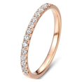 thumbnail image 3 of Anillo De Acero De Titanio Micro Incrustaciones CNC Ligero De Lujo | Inoxidable Completo De 18 Quilates De Oro Rosa Sin Decoloración Accesorios Para Niña Regalo, 3 of 4