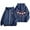 Blue, variant on Women's Christmas Print Zippered Long Sleeve Hoodie with Pocket and Drawstring for Casual Athletic Wear