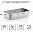 thumbnail image 2 of Loaf Pan, Set Of 2, Stainless Steel Bread Baking Mold, Rectangular Cake Pan Gift_Special Gift, 2 of 5