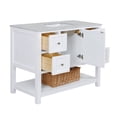 thumbnail image 3 of Lakeshore 42" Bathroom Vanity with White Cabinet and Carrara Marble Top, 3 of 6