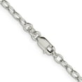 thumbnail image 3 of Sterling Silver 3.4mm Oval Cable Chain (30 X 3.4) Made In India qfc72-30, 3 of 5