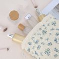 thumbnail image 4 of Unique Bargains 1 Pc Quilting Drawstring Makeup Bag Dark Beige Blue Polyester, 4 of 6