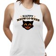 thumbnail image 2 of Happy Meow-lo-ween Women's Muscle Tank Large White, 2 of 5