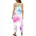 thumbnail image 5 of Odeerbi Kids Girls Summer Jumpsuit Tie-dye Bib Overalls Casual Sleeveless Rompers Long Pants with Pockets 5-14 Years Pink, 5 of 6