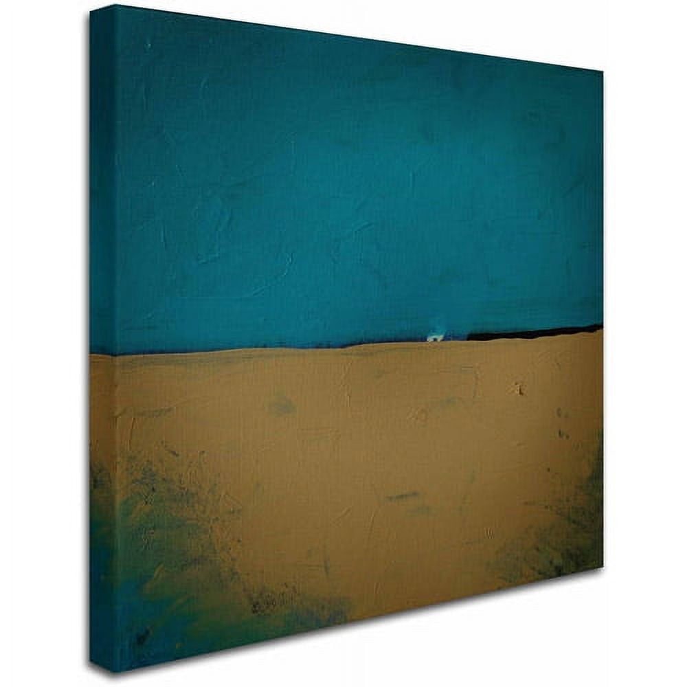Trademark Fine Art "Teal Horizon" Canvas Art by Nicole Dietz