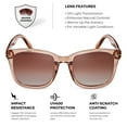 thumbnail image 7 of Square Polarized Mirrored Sunglasses for Women Colorful 80's Anti-Glare TR90 Frame UV Protection Sun Glasses, 7 of 7