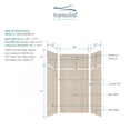 thumbnail image 5 of Transolid Expressions 48" X 48" X 96" 6-Piece Shower Wall Kit with Extension Kit, Bleached Oak, 5 of 6