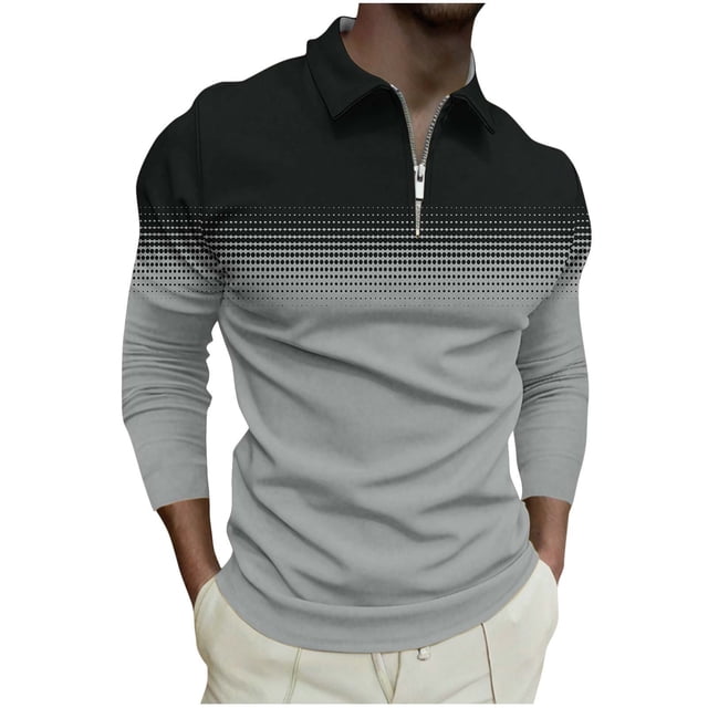 Pisexur Chandails en Molleton pour Hommes à Manches Longues, Sweat à Col Rabattu, Mode Décontractée, Patchwork de Couleurs Surdimensionné, Pull-Over, Fermeture Éclair Quart, Chemises de Gym Athlétiques, Chandail en Molleton Grande Taille M-6TG
