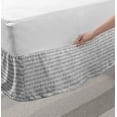 thumbnail image 2 of Geometric Bed Skirt, Mosaic Inspired Diamond Grid Striped Little Numerous Rhombus Lozenge Motifs, Elastic Bedskirt Dust Ruffle Wrap Around for Bedding Decor, 4 Sizes, Grey and White, by Ambesonne, 2 of 2