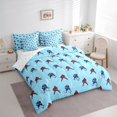 thumbnail image 3 of Homewish Ice Hockey 7 Pieces Bedding Comforter Set For Teens,Sport Theme Full Bedding Set Lightweight,Ball Game Fitted Sheet Flat Sheet,Luxury Bedroom Decor,Reversible, 3 of 8