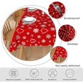 thumbnail image 6 of 60x84 Inch Merry Christmas Linen Table Cloths Rectangle Xmas Tree Snowflake Red Durable Tablecloths Winter Thickened Fabric Table Cover for Dining Room Outdoor Party Table Decor, 6 of 7