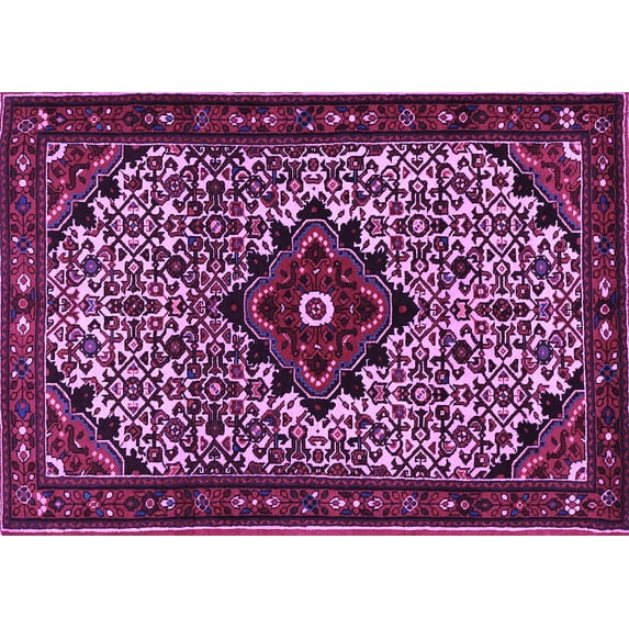 Ahgly Company Indoor Rectangle Persian Purple Traditional Area Rugs, 7' x 9'